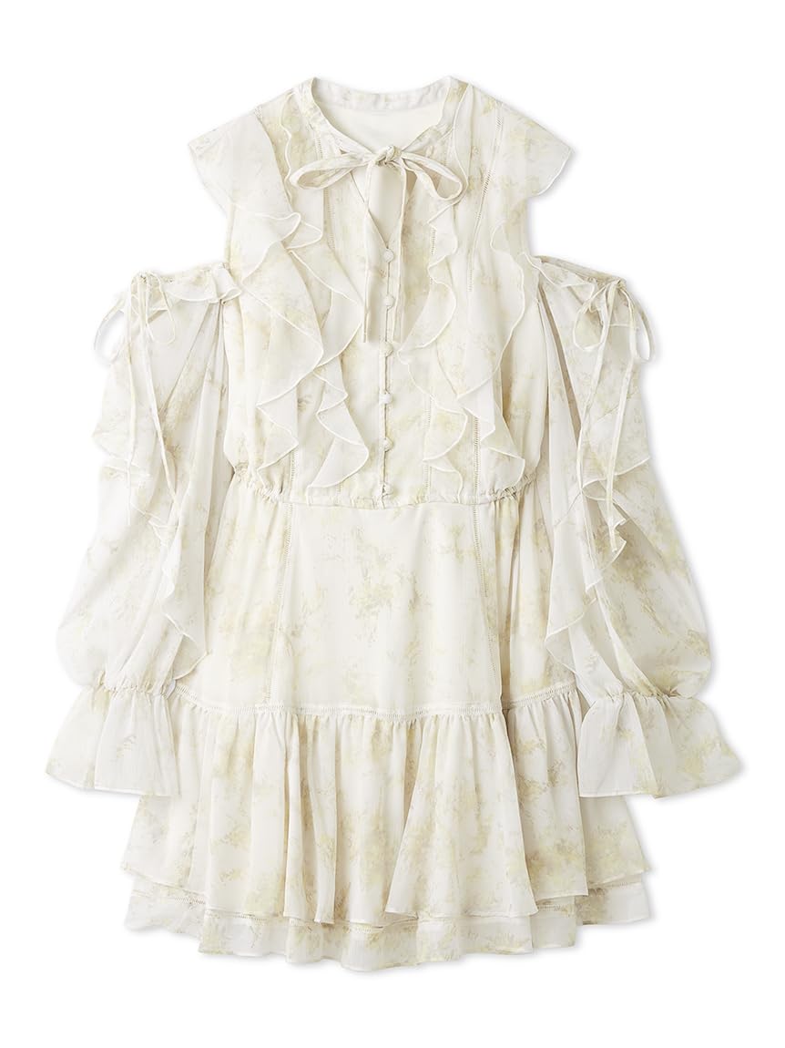 新品 タグ付き✨️SNIDEL プリントフリルミニワンピース イエロー 0 S hearty-select_swfo245053